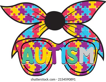 3D Autism Graphic Tshirt Design, Autism Awareness Day SVG, Autism awareness t-shirts design, Autism Vector Illustrator