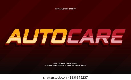 3D automotive text effects, easily editable auto maintenance text styles