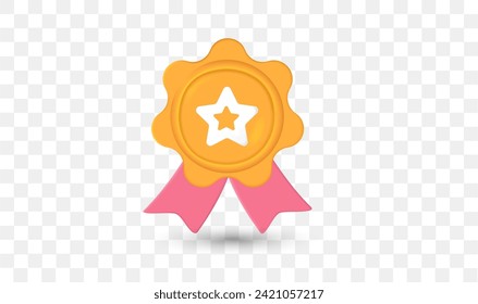 3D awards realistic icon vector concept. Simple modern design illustration isolated