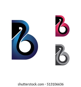 3D B - Elegant Business and Technology Symbol