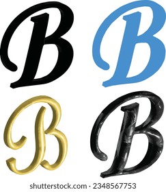 3 d A y B Letra Alphabet Vector imagen de material