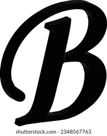 3d A and B Letter Alphabet Vector Stock Image