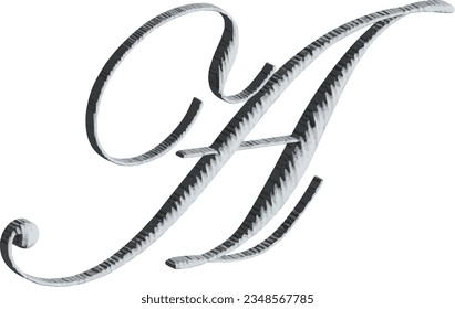 3d A and B Letter Alphabet Vector Stock Image
