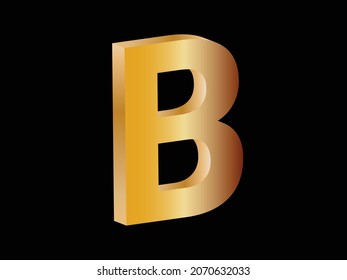 3d B letter logo design 