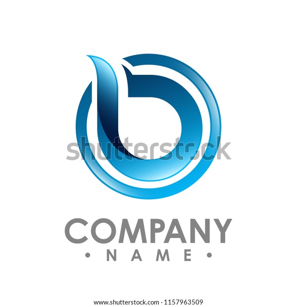 3d B Letter Logo Design Vector Stock Vector (Royalty Free