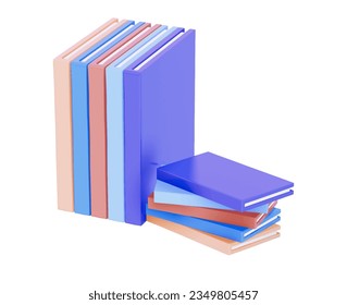 3d back to school icon isolated vector on white background