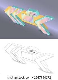 3d Backdrop LED TV screen digital futuristic hi-tech style with blank space logo company for event exhibition. Vector editable sketch outline drawing coloring isolated.