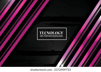 3d backdrop technology background with pink lines, dark background and shadow suitable for banner technology presentations, and wallpaper vector illustration
