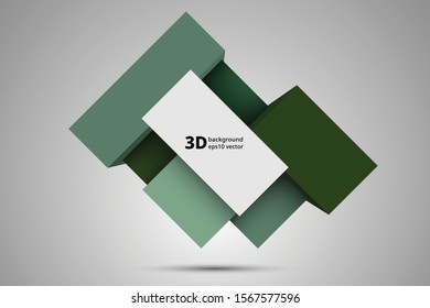 3D background, abstract frame eps10 vector.