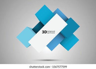3D background, abstract frame eps10 vector.