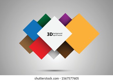 3D background, abstract frame eps10 vector.