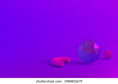 3D background. Abstract background with geometric shapes. Vector illustration