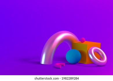 Fondo 3D. Fondo abstracto con formas geométricas. Ilustración del vector