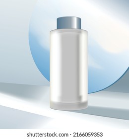 3d background beauty products with platform.