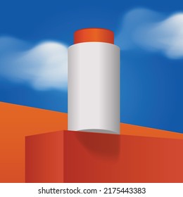 3d background beauty products with platform.