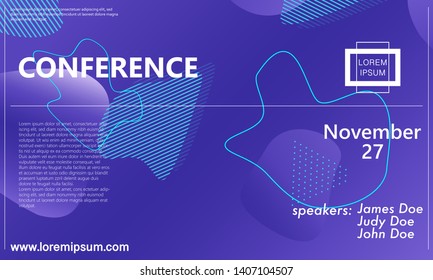 3d background. Conference design template. Colorful elements. Abstract cover design. Vector illustration.