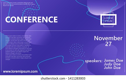 3d background. Conference design template. Colorful elements. Abstract cover design. Vector illustration.