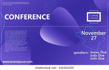3d background. Conference design template. Colorful elements. Abstract cover design. Vector illustration.