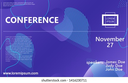 3d background. Conference design template. Colorful elements. Abstract cover design. Vector illustration.
