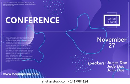 3d background. Conference design template. Colorful elements. Abstract cover design. Vector illustration.