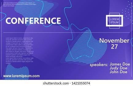 3d background. Conference design template. Colorful elements. Abstract cover design. Vector illustration.