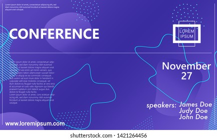 3d background. Conference design template. Colorful elements. Abstract cover design. Vector illustration.