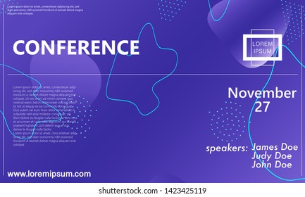 3d background. Conference design template. Colorful elements. Abstract cover design. Vector illustration.