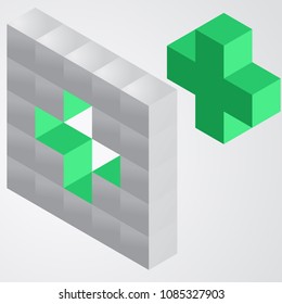 3d background cube geometry