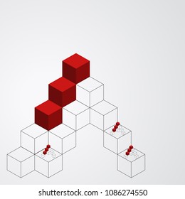 3d background cube geometry