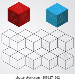 3d background cube geometry
