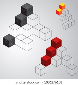 3d background cube geometry