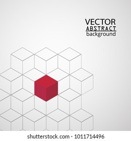 3d background cube geometry, business background.