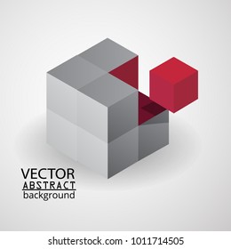 3d background cube geometry, business background.