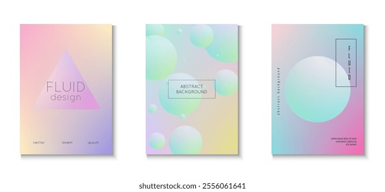 3d Background. Digital Poster. Violet Triangle Set. Minimal Shape. Holographic Poster. Futuristic Hologram Banner. Geometric Circle Collection. Pink 3d Background