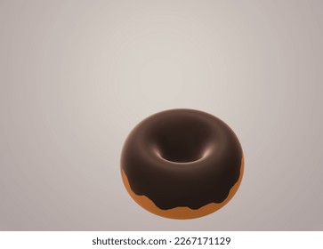 3.ª rosquilla de fondo con acristalamiento de chocolate