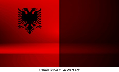 3d background with flag of Albania. An element of impact for the use you want to make of it.