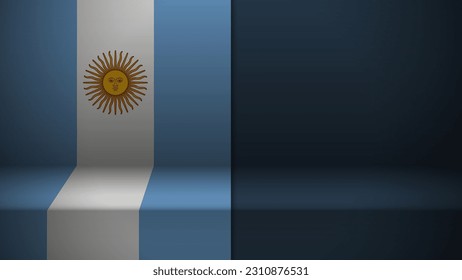 3d background with flag of Argentina. An element of impact for the use you want to make of it.