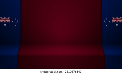 3d background with flag of Australia. An element of impact for the use you want to make of it.