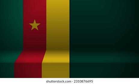 3d background with flag of Cameroon. An element of impact for the use you want to make of it.