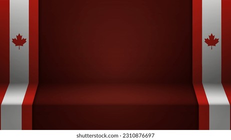 3d background with flag of Canada. An element of impact for the use you want to make of it.