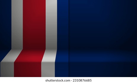 3D Hintergrund mit Flagge von Costarica. Ein Effekt für die Verwendung, die Sie daraus machen wollen.