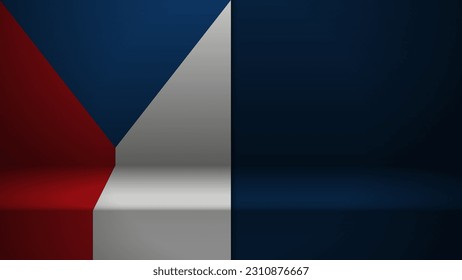 3d background with flag of CzechRepublic. An element of impact for the use you want to make of it.