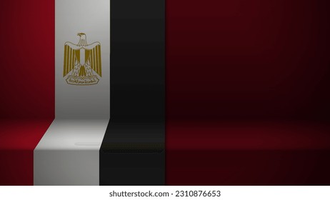 3d background with flag of Egypt. An element of impact for the use you want to make of it.