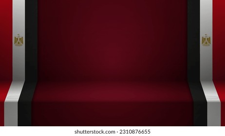 3d background with flag of Egypt. An element of impact for the use you want to make of it.