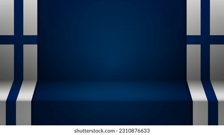 3d background with flag of Finland. An element of impact for the use you want to make of it.