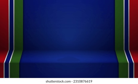 3d background with flag of Gambia. An element of impact for the use you want to make of it.