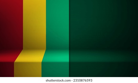 3d background with flag of Guinea. An element of impact for the use you want to make of it.