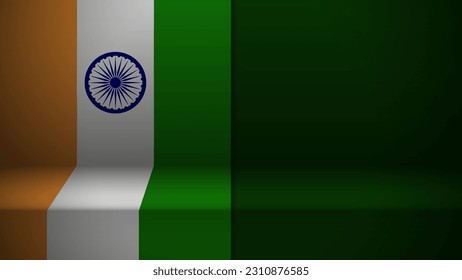 3d background with flag of India. An element of impact for the use you want to make of it.