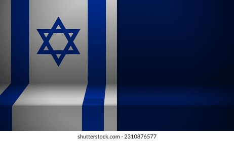 3d background with flag of Israel. An element of impact for the use you want to make of it.