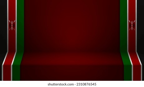 3d background with flag of Kenya. An element of impact for the use you want to make of it.